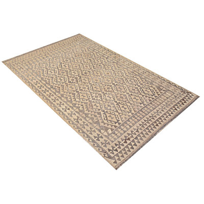 Handgefertigter Kelim-Teppich Gwalchmai in Beige