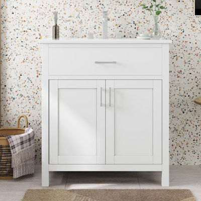 Meuble-lavabo simple 30 po avec comptoir en céramique