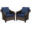 Ensemble de 2 chaises avec accoudoirs en osier en polyéthylène (PE)-1526881123