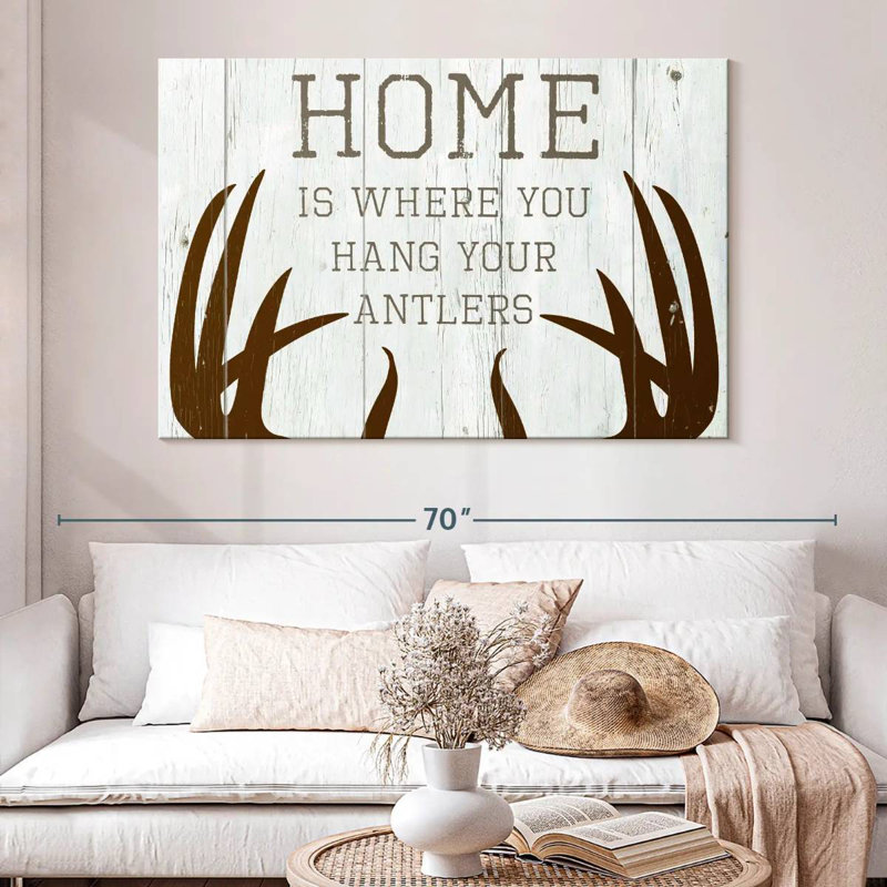 Kema Hang Your Antlers Wall Sign, 34" H x 51" W