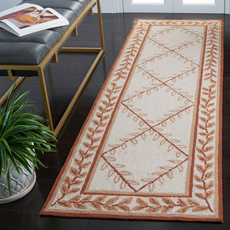 Taran Easy Care Hand Hooked Performance Floral Rug, Runner 2'6" x 8'