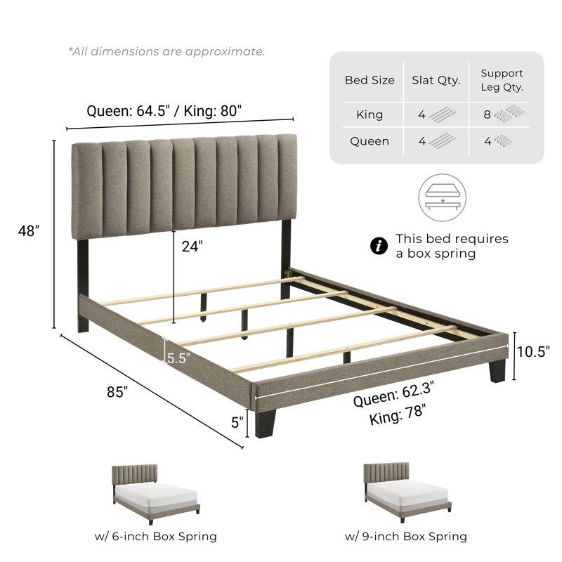 Hildebran 4-Piece Bedroom Set, 4 Pcs: Bed, 2 Nightstands, Dresser, Queen, Brown