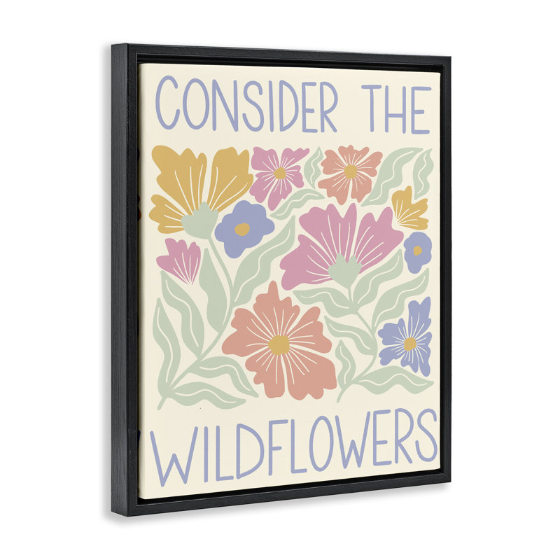 «Keep The Wildflowers», art mural encadré flottant, par Taylor Shannon Designs, H 31 po x l 25 po