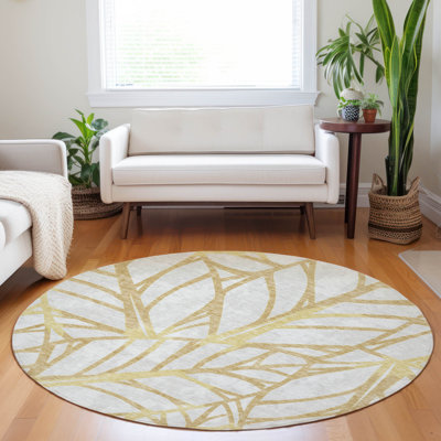 Premium Machine Washable Lisse Gold Rug