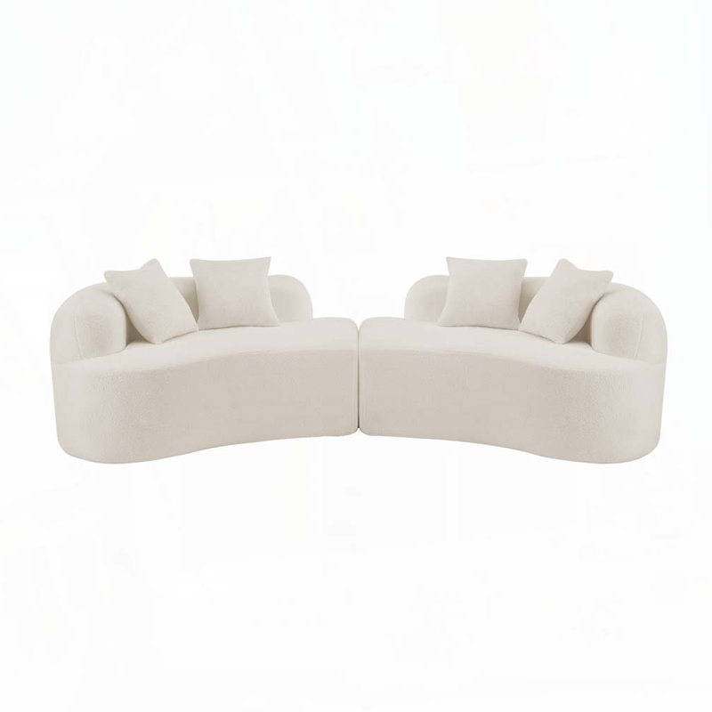 Canapé modulaire Teddy, Blanc