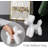 White Cute Ceramic Balloon Dog Statue