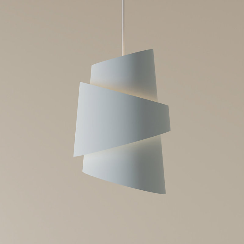 Croissant Pendant Light, White, Cobalt
