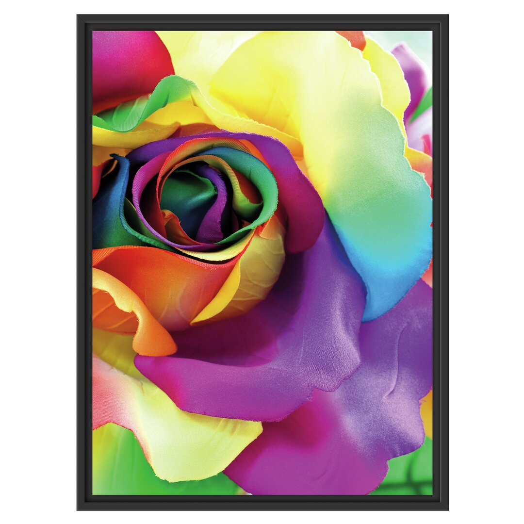 Gerahmtes Wandbild Bunte Rosen