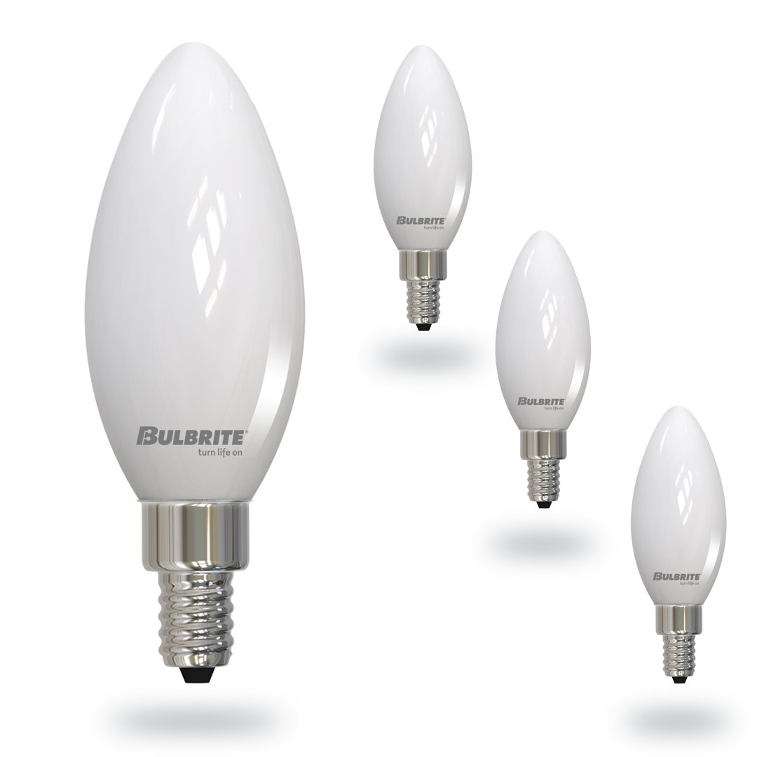 5 Watt LED B11 Light Bulbs, Warm Dimming 3000K (Soft White) (Set of 4) Bulbrite Industries