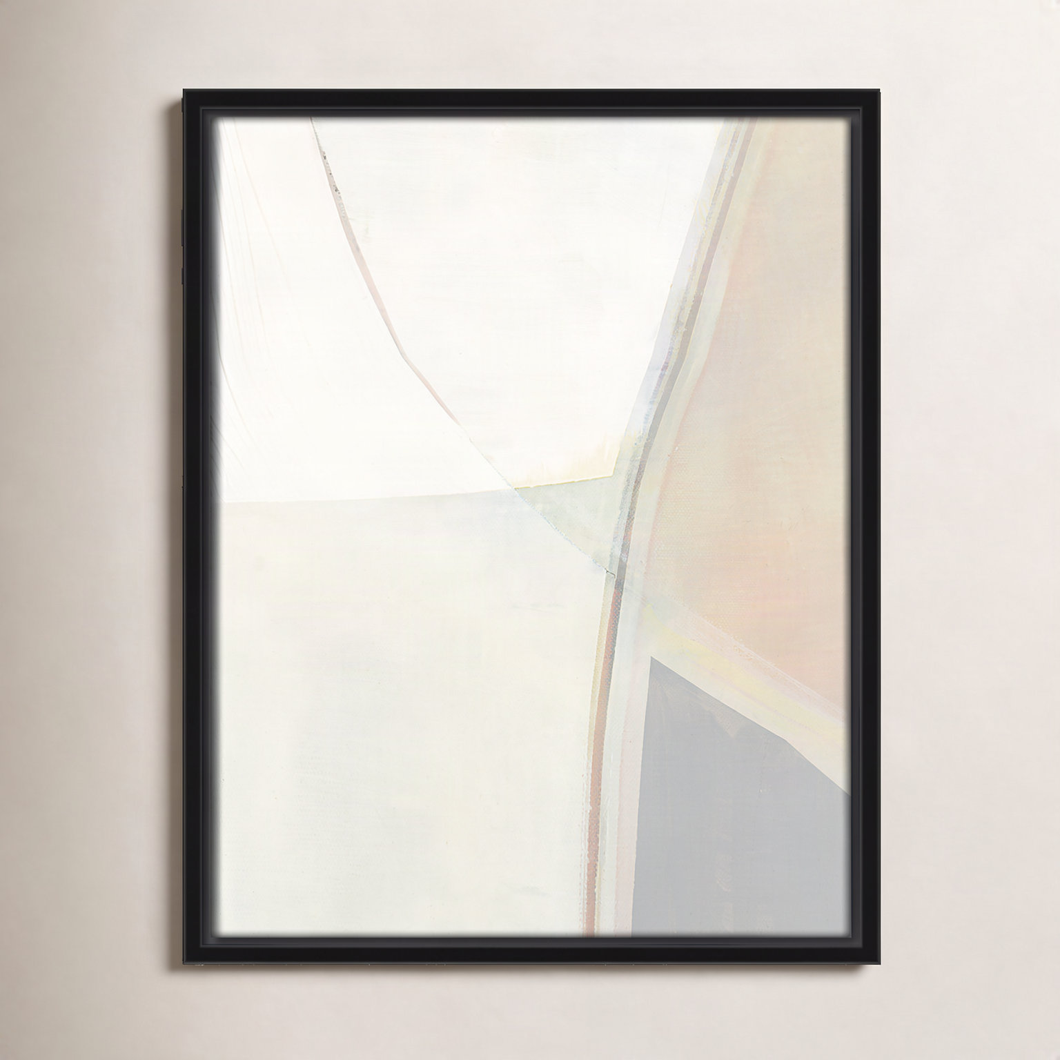 Alexandria "In Neutral II" Painting by Cartissi, 15.5" H x 12.5" W x 2" D, Black Framed Canvas