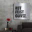  «First Coffee» par Erin Clark, art mural en métal, 24 po x 24 po-360812477