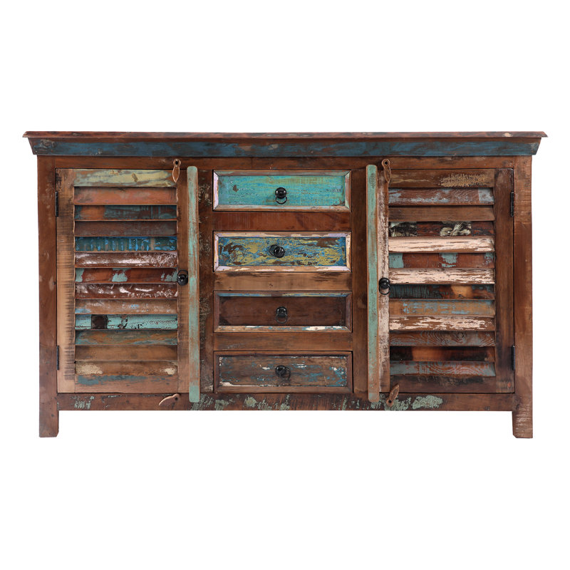 Antique Solid Wood Credenza