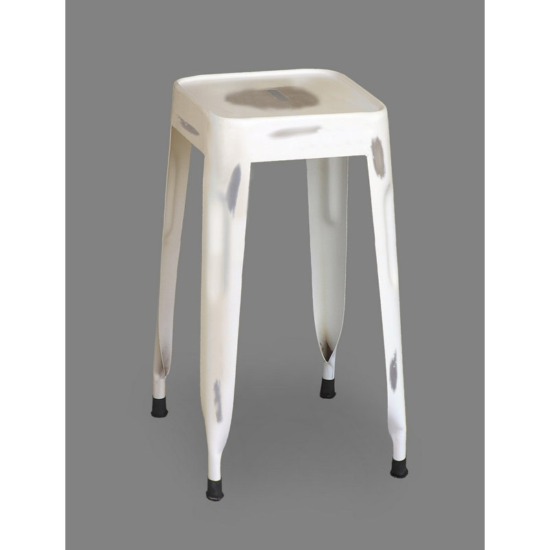 Ludovic Metal Accent Stool, Nickel