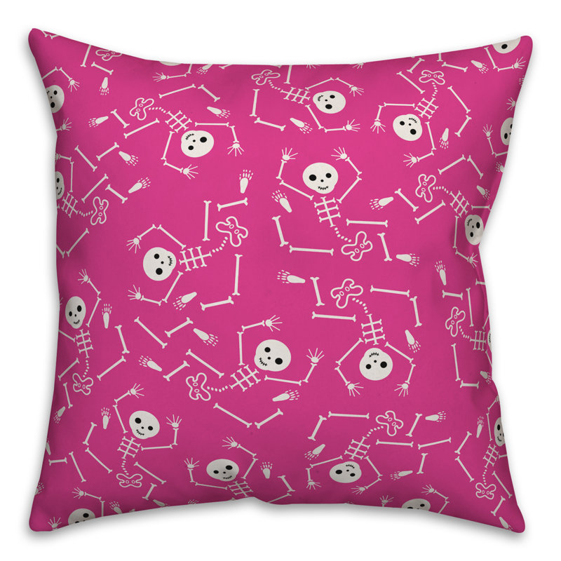  Dancing Skellies Throw Pillow