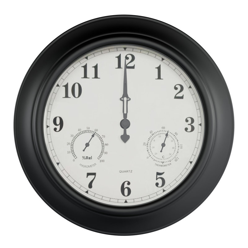 Combo de thermomètre d'intérieur et d'extérieur Starke, Noir
