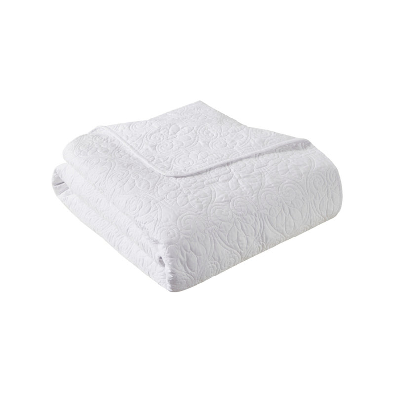 Oversized Quilted Throw, White