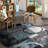 Fanton Modern Abstract Performance Gray/Ivory/Blue Area Rug-2030762943