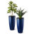 30"H Set of 2 Oversized Gradient Cobalt Faux Ceramic Tall Plastic Planter-1155637908-1155637909