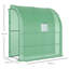 Outsunny Walk-In Lean to Wall Greenhouse 3 Tiers 200L x 100W x 215Hcm-553295175
