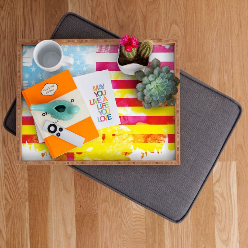 Plateau de table repose-pieds/café phlag