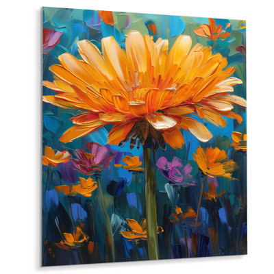 Reproduction d'art mural jaune et bleu, fleur de pissenlit III - Pissenlit