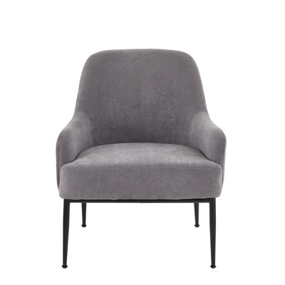 Velvet upholstery 26.77'' wide armchair