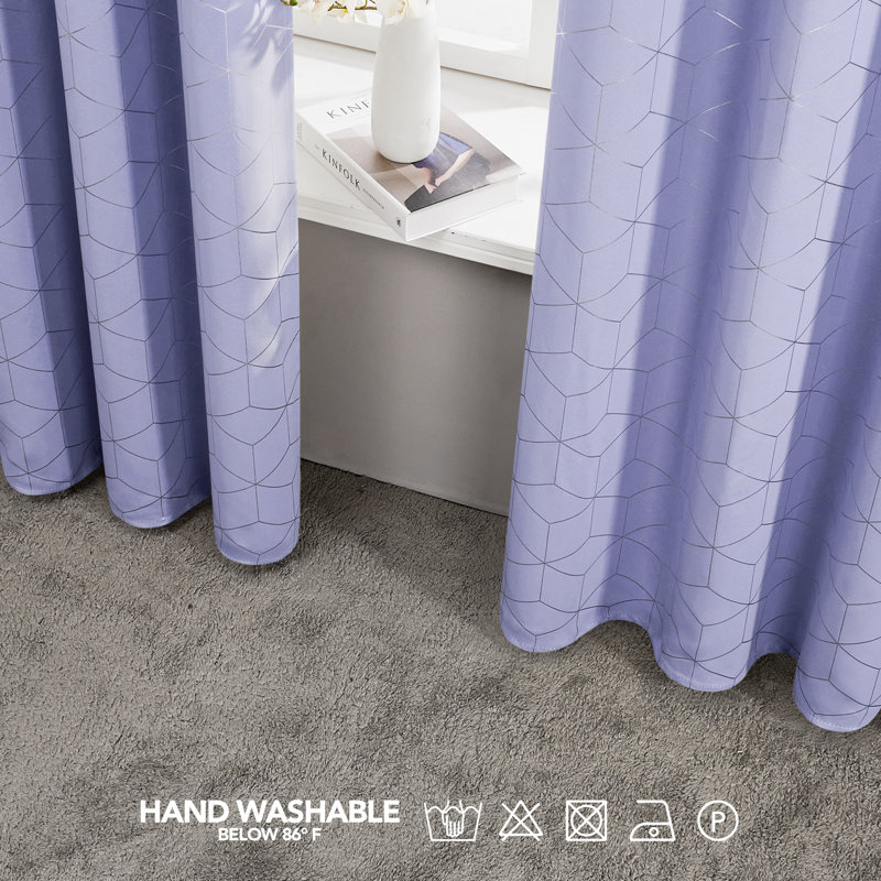 Bost Room Darkening Thermal Curtains, Width 168 x Drop 183 cm, Light Pruple