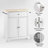 Hedon Solid Wood Top Kitchen Cart-600761113