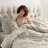 Bed-in-a-Bag Pinch Pleat Comforter Set with Bed Sheets & Memory Foam Cooling Pillows-116163023-116163036