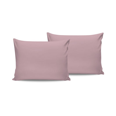 Luxury Satin Pillowcase Set (2 Pieces), Light Pink, 19.7 x 31.5 inches | 100% Cotton Satin, 210 Thread Count, 4.4 oz/yd² | Machine Washable, Soft & Breathable for a Comfortable Sleep Experience