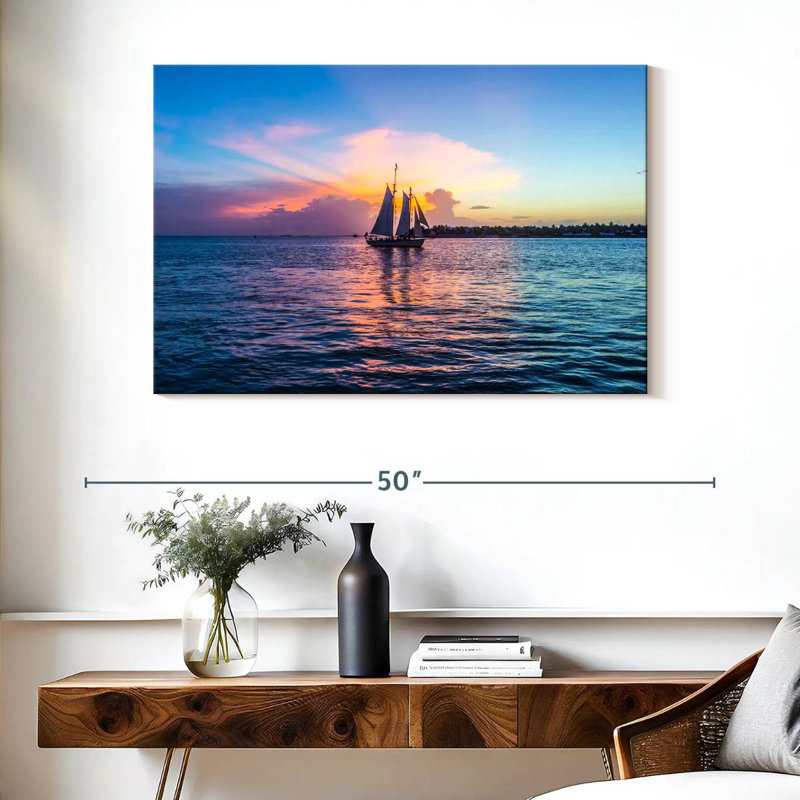 Coucher de soleil Mehar, H 26 po x l 39 po