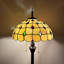 Lampe sur pied Simonson Tiffany en verre coloré or à base de métal et ampoules DEL incluses: l 16 po x P 16 po x H 64 po