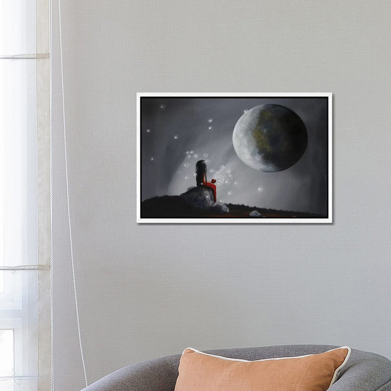 A Time To Dream by Moonlight Art Parlour - Painting on Canvas, 66.04 cm H x 45.72 cm W, White Framed