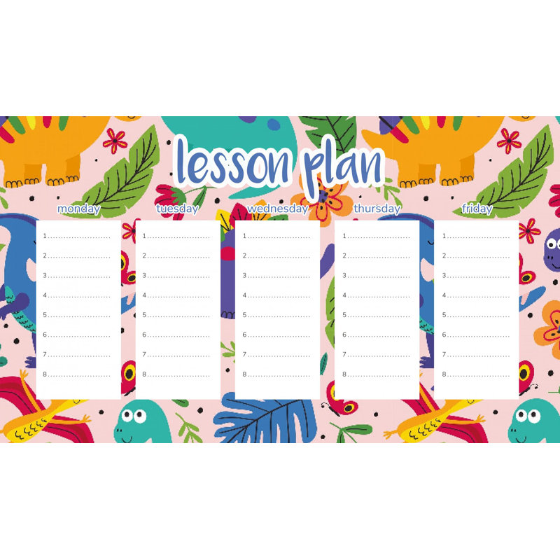 Magnetic Lesson Plan Funny Dinosaurs
