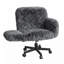 Big and Wide Criss Cross Office Chair, 5-Level Adjustable Arms & Wheels, Height Adjustable Wide Comfy Vanity Makeup Chair, Swivel Shakeable Base for Relax Leisure, Suitable for Home Bedroom Office-561960691