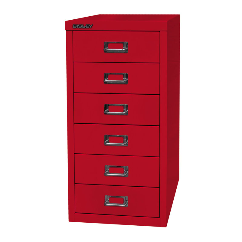 29er 27.9cm Wide 6 -Drawer File Cabinet, Cardinal red