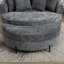 Fauteuil demi-tonneau rembourré avec repose-pieds-100891574