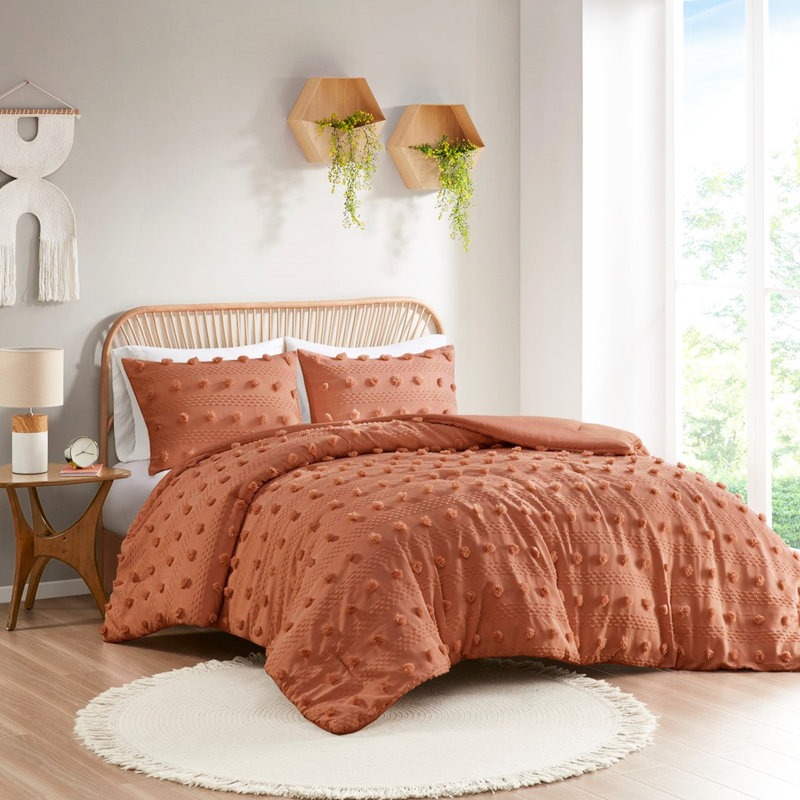 Tendance - couleur rouille, Rouille, Édredon double + 2 taies décoratives