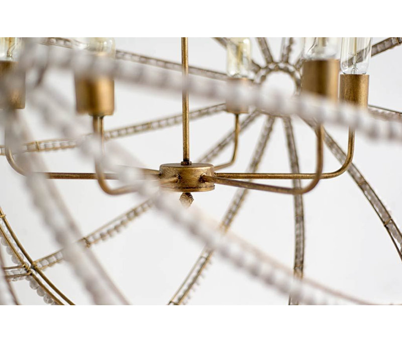 6 - Light Chandelier, White