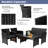 4PCS Patio Rattan Furniture Set Cushioned Chair Sofa Table Black