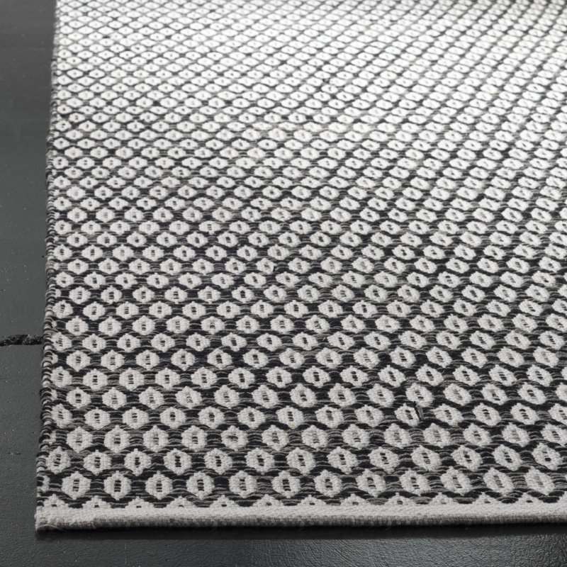 Modena Geometric Handwoven Cotton Area Rug, Tapis de couloir 2 pi 3 po x 7 pi