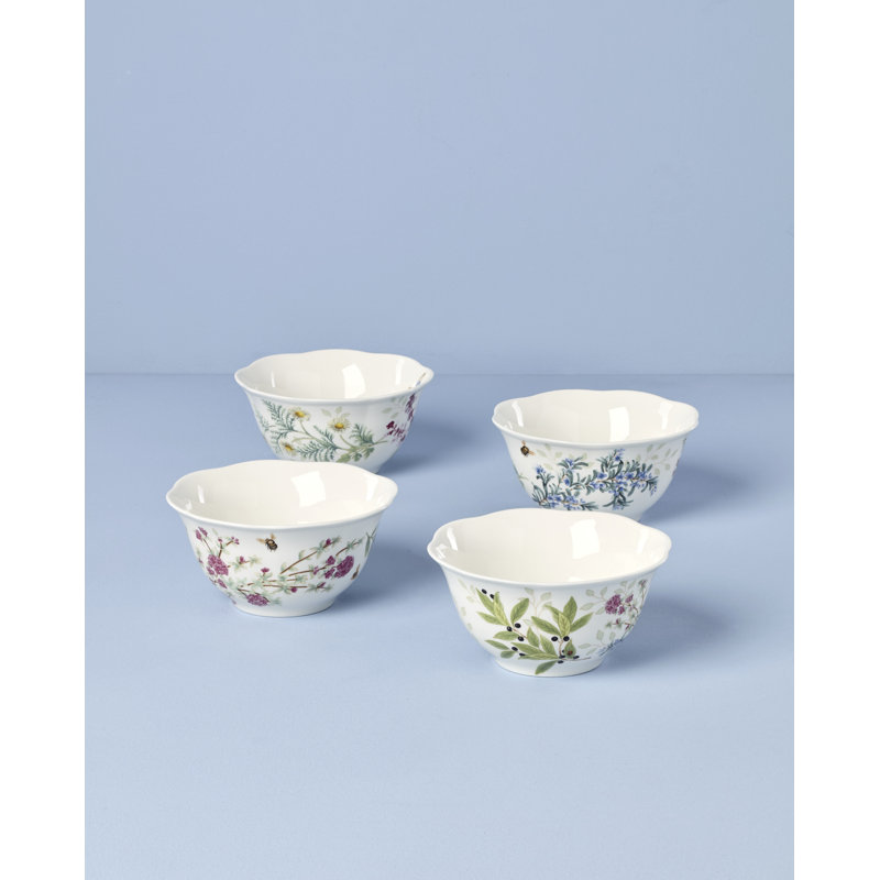 Butterfly Mdw Herbs Dw Rice Bwl S/4
