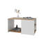 Table basse avec rangement ouvert et pieds coniques