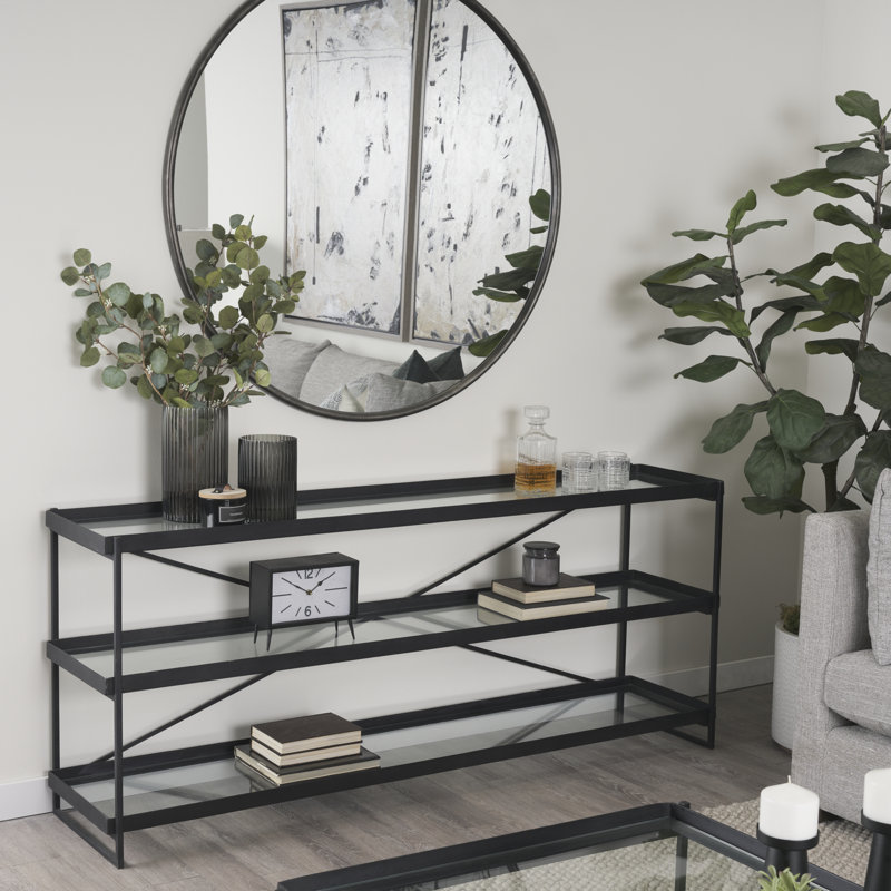 Lupita 16'' Console Table, Black, 72 x 16 x 30