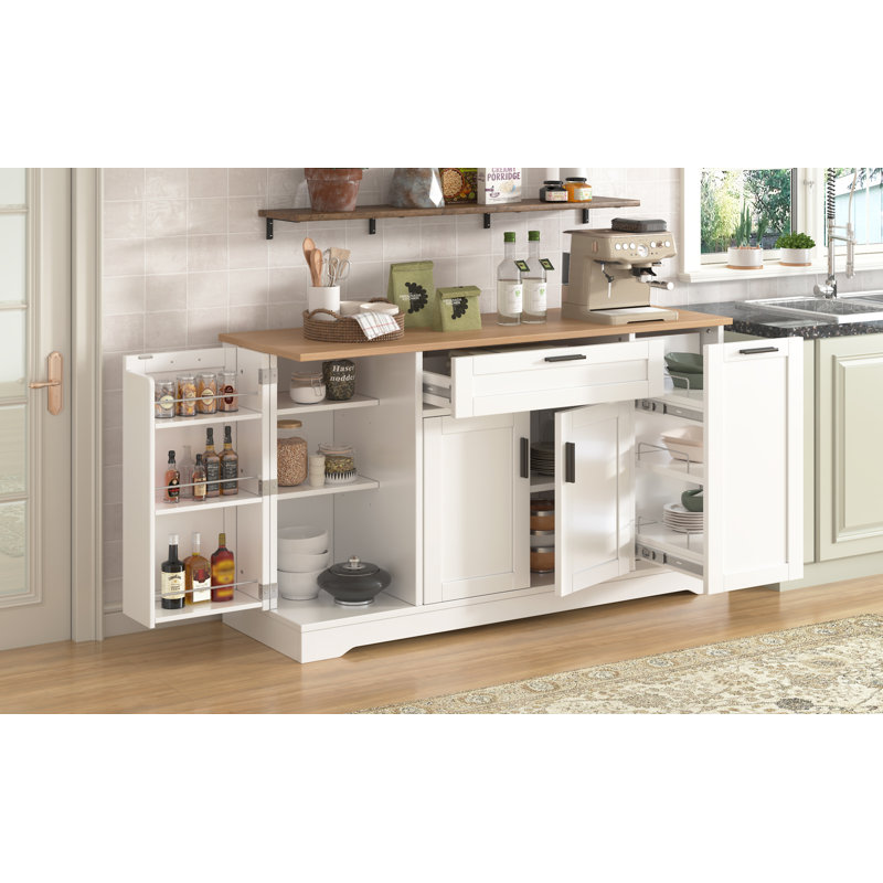 Buffet de rangement multifonctionnel, Blanc