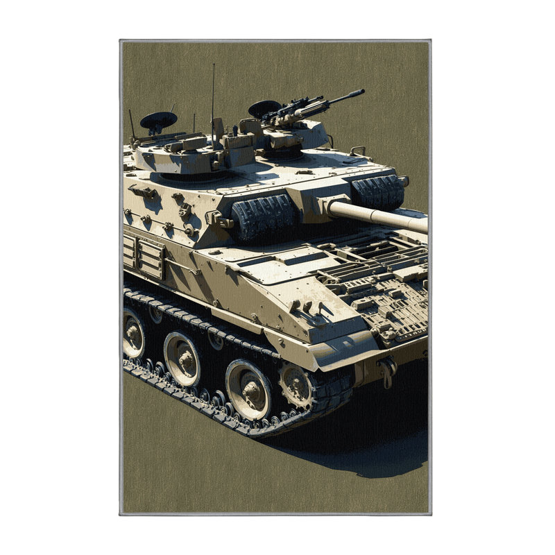 Tapis de transport brun lavable à la machine, Rectangulaire 8 pi x 10 pi