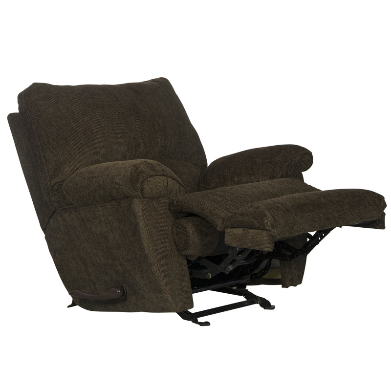 Elliot Upholstered Recliner, Brown 100% Polyester