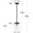 Levona 1-Light Pendant Light with Seed Glass for Kitchen Island (Black/Gold Finish)-308024905