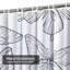 Rideau de douche blanc imperméable, rideaux de douche pour la salle de bain avec 12 crochets-129043176