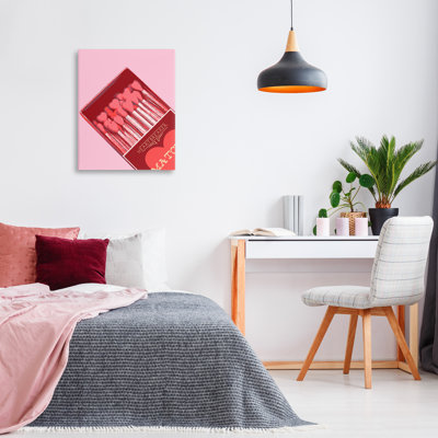 Pink Heart Shaped Matches Canvas, design by Lil' Rue
